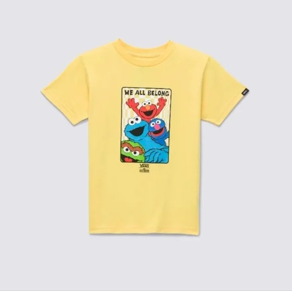 Vans Sesame Street Youth XL Kids Yellow Sesame Street T-Shirt 102025 - Picture 3 of 9